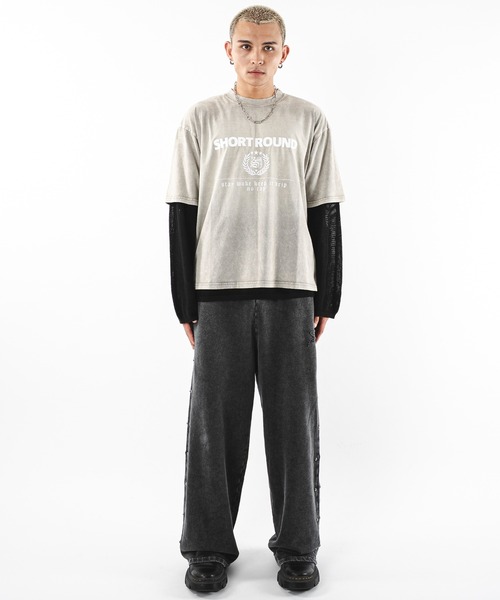 SHORT ROUND(ショートラウンド)の「SHORT ROUND/ブリーチエンブレムロゴT(Tシャツ/カットソー・メンズ・グレー/スミクロ・LARGE/MEDIUM)」の19枚目の写真
