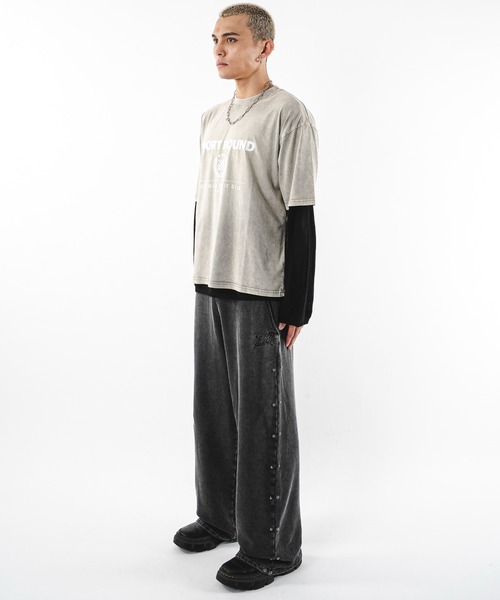 SHORT ROUND(ショートラウンド)の「SHORT ROUND/ブリーチエンブレムロゴT(Tシャツ/カットソー・メンズ・グレー/スミクロ・LARGE/MEDIUM)」の20枚目の写真