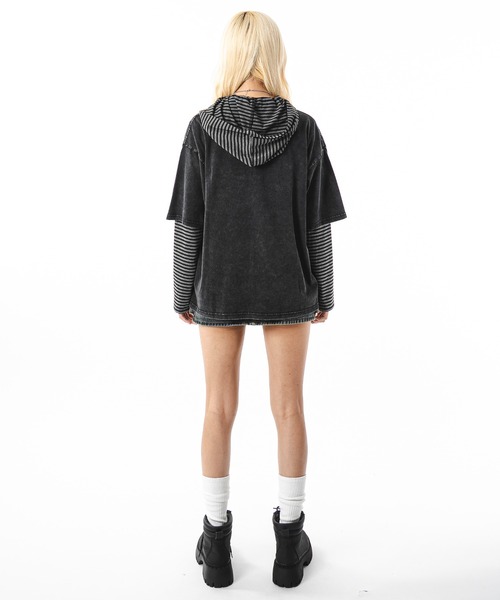 SHORT ROUND(ショートラウンド)の「SHORT ROUND/ブリーチエンブレムロゴT(Tシャツ/カットソー・メンズ・グレー/スミクロ・LARGE/MEDIUM)」の17枚目の写真