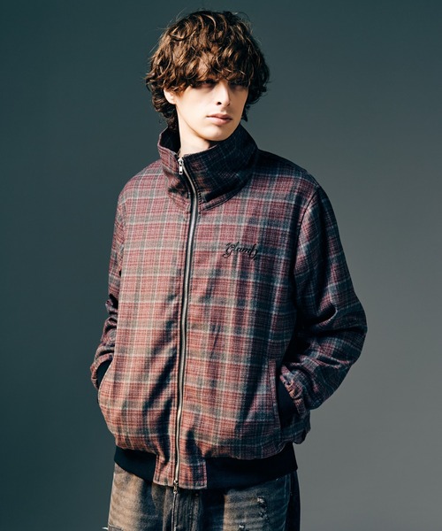 glamb（グラム）の「High Neck Track Jacket / ハイネックトラックジャケット（その他アウター・メンズ・ブラック/レッド/ネイビー・S/M/L）」の3枚目の写真