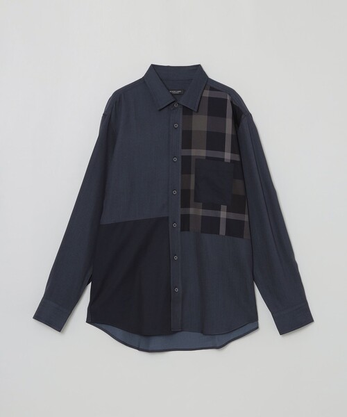 BLACK LABEL CRESTBRIDGE（ブラックレーベル・クレストブリッジ）の「デニムライクパッチワークシャツ（シャツ/ブラウス・メンズ・ネイビー/ブルー系その他2・L/M/XL/S）」の12枚目の写真