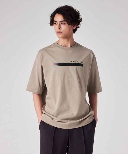Sports Stripe Bar” Tシャツ【252759 EXT02】（Tシャツ/カットソー