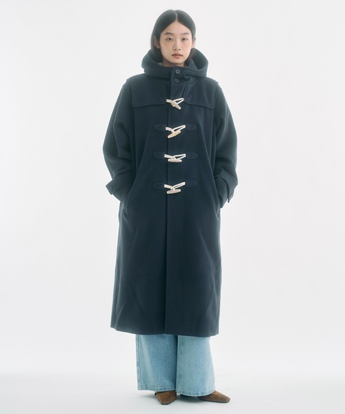 FEKETE ハイフードロングダッフルコート high-neck hooded long duffle coat / ハイフードロングダッフルコート