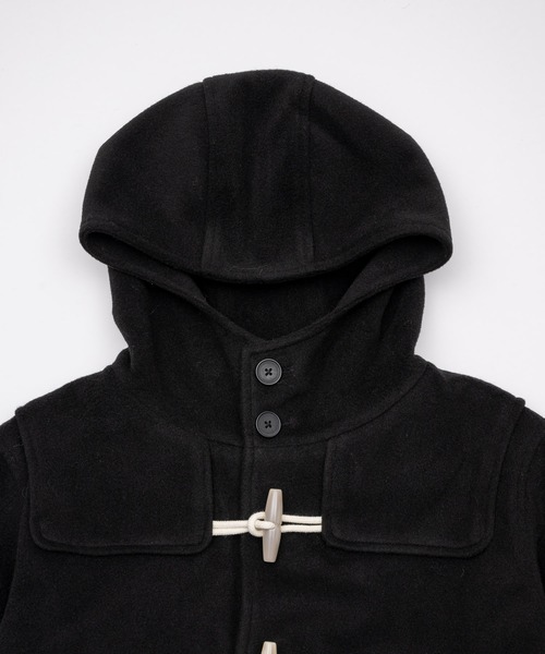 FEKETE high-neck ハイフードロングダッフルコート セール】high-neck hooded long duffle coat / ハイフードロング