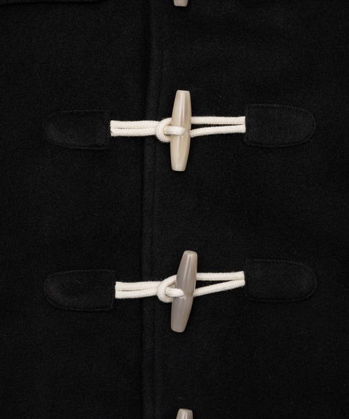 セール】high-neck hooded long duffle coat / ハイフードロング