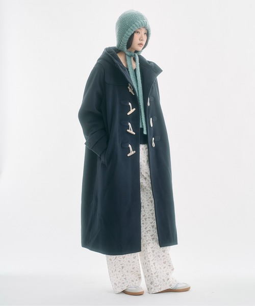 palto ダッフルコート フード付き セール】high-neck hooded long duffle coat / ハイフードロング