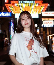 NOSTALVIA（ノスタルヴィア）の「NOSTALVIA ノスタルヴィア I Love Kushikatsu / アイラブ クシカツ Tシャツ（Tシャツ/カットソー）」