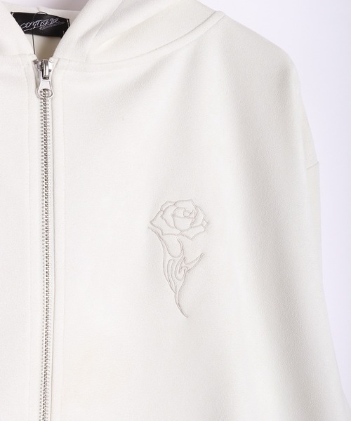 WESTSEA(ウエストシー)の「フェイクスエード トライバル 薔薇刺繍 フルジップパーカー(パーカー・メンズ・オフホワイト/ブラック・M/L)」の5枚目の写真