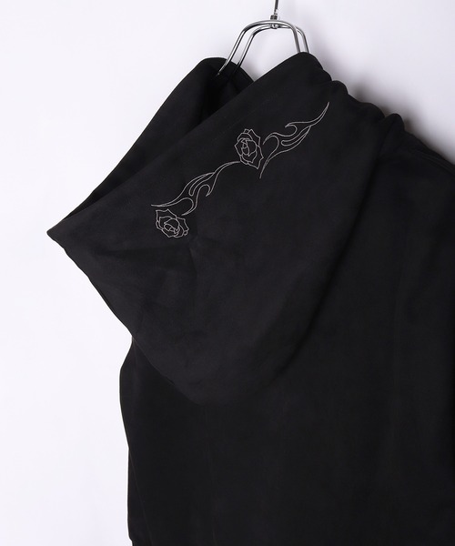 WESTSEA(ウエストシー)の「フェイクスエード トライバル 薔薇刺繍 フルジップパーカー(パーカー・メンズ・オフホワイト/ブラック・M/L)」の10枚目の写真