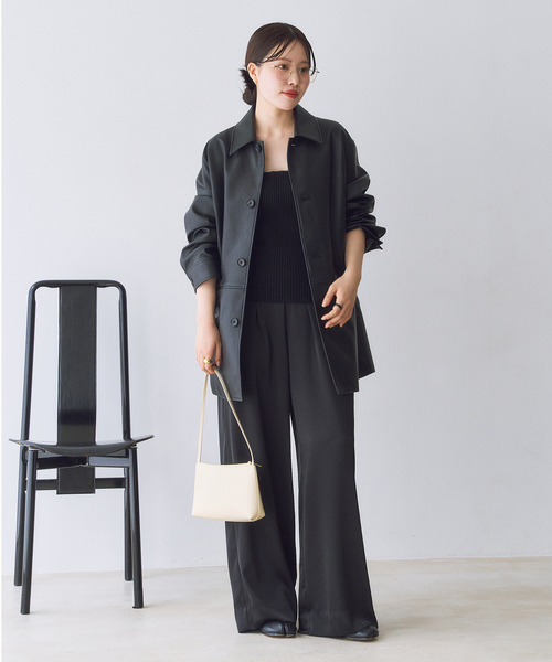 追加》dull satin relax パンツ（その他パンツ）｜Plage（プラージュ