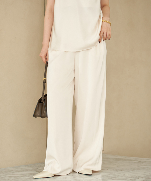 plage dull satin relax パンツ　34 dull satin relax パンツ（その他パンツ）｜Plage（プラージュ