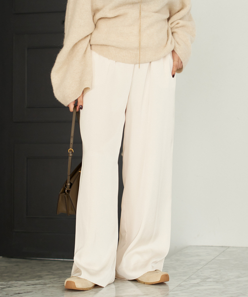 追加》dull satin relax パンツ（その他パンツ）｜Plage（プラージュ