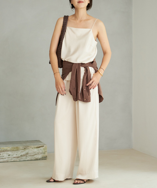 plage(プラージュ)の「《追加》dull satin relax パンツ(その他パンツ・レディース・アイボリー/ブラック・36/38/34)」の18枚目の写真