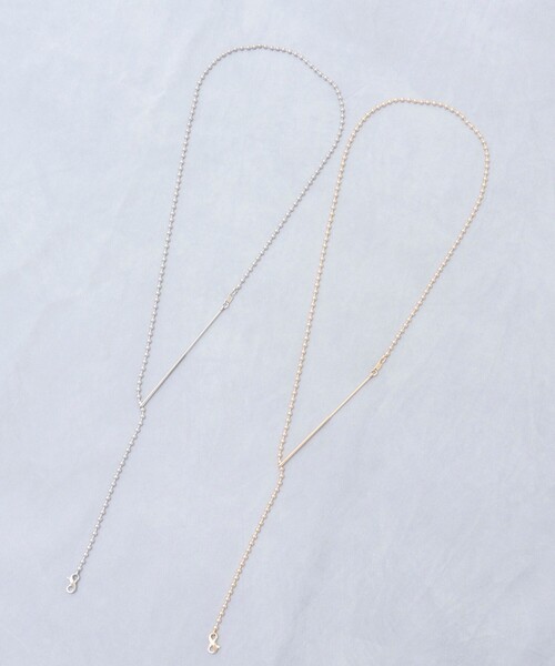 grace grace （グラスグラス）の「【grace grace/グラスグラス】ロングフックボールアレンジネックレス（ネックレス・レディース・ゴールド/シルバー・FREE）」の2枚目の写真