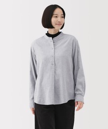 無印良品（ムジルシリョウヒン）の「婦人　両面起毛フランネルスタンドカラー長袖ブラウス（シャツ/ブラウス・レディース）」