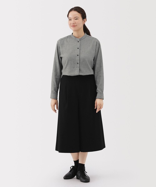 無印良品(ムジルシリョウヒン)の「婦人 両面起毛フランネルスタンドカラー長袖ブラウス(シャツ/ブラウス・レディース・ベージュ系/ダークネイビー/ライトグレー/ブラック系/アイボリー/ダークグリーン・XL/L/M/S)」の13枚目の写真