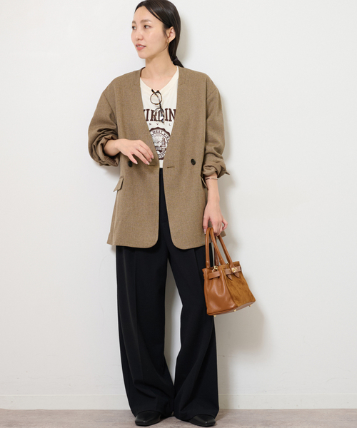 JOURNAL STANDARDノーカラーダブルジャケット定価2.4万円 JOURNAL STANDARD（ジャーナルスタンダード）の「ノーカラーダブル