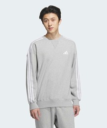 adidas（アディダス）の「エッセンシャルズ プラス ルーズフィット スリーストライプス フレンチテリー スウェットシャツ / トレーナー / アディダス adidas（スウェット）」