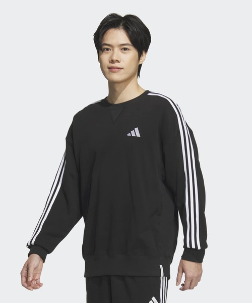 セール】エッセンシャルズ プラス ルーズフィット スリーストライプス