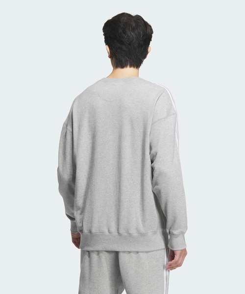 adidas(アディダス)の「エッセンシャルズ プラス ルーズフィット スリーストライプス フレンチテリー スウェットシャツ / トレーナー / アディダス adidas(スウェット・メンズ・グレー/ブルー/カーキ/ブラック・XX-LARGE/3XL/LARGE/MEDIUM/SMALL/X-LARGE/X-SMALL)」の9枚目の写真