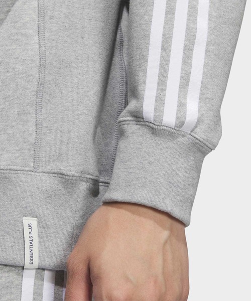 adidas(アディダス)の「エッセンシャルズ プラス ルーズフィット スリーストライプス フレンチテリー スウェットシャツ / トレーナー / アディダス adidas(スウェット・メンズ・グレー/ブルー/カーキ/ブラック・XX-LARGE/3XL/LARGE/MEDIUM/SMALL/X-LARGE/X-SMALL)」の10枚目の写真