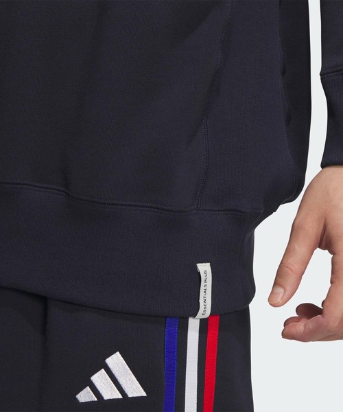 adidas(アディダス)の「エッセンシャルズ プラス ルーズフィット スリーストライプス フレンチテリー スウェットシャツ / トレーナー / アディダス adidas(スウェット・メンズ・グレー/ブルー/カーキ/ブラック・XX-LARGE/3XL/LARGE/MEDIUM/SMALL/X-LARGE/X-SMALL)」の18枚目の写真