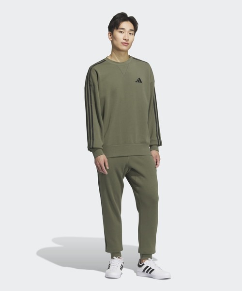 adidas(アディダス)の「エッセンシャルズ プラス ルーズフィット スリーストライプス フレンチテリー スウェットシャツ / トレーナー / アディダス adidas(スウェット・メンズ・グレー/ブルー/カーキ/ブラック・XX-LARGE/3XL/LARGE/MEDIUM/SMALL/X-LARGE/X-SMALL)」の16枚目の写真