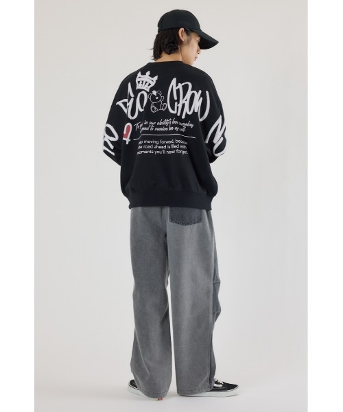 RODEO CROWNS WIDE BOWL（ロデオクラウンズワイドボウル）の「BRIDGE BEARスウェットトップス（スウェット・レディース・ブラック/ブラウン/オフホワイト/ピンク/グレー×ホワイト・FREE）」の18枚目の写真