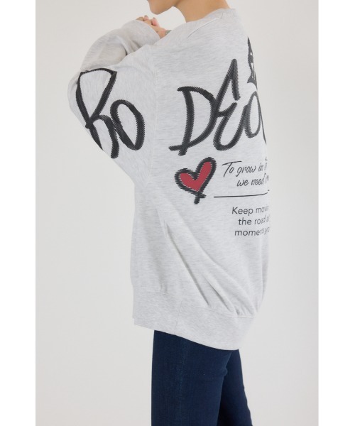 RODEO CROWNS WIDE BOWL（ロデオクラウンズワイドボウル）の「BRIDGE BEARスウェットトップス（スウェット・レディース・ブラック/ブラウン/オフホワイト/ピンク/グレー×ホワイト・FREE）」の6枚目の写真