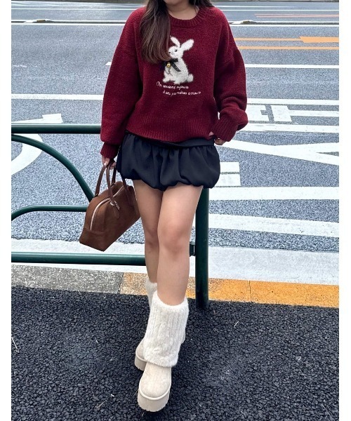 Another Branch olive des olive(アナザーブランチオリーブデオリーブ)の「こだわりのアニマルニット(ニット/セーター・レディース・ボルドー/ネイビー/アイボリー/トップグレー/ピンク/サックスブルー・FREE)」の22枚目の写真