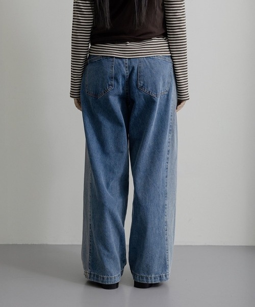 3.3 Field Trip （3.3フィールドトリップ）の「3.3 Field Trip／ツートンデニムパンツ（デニムパンツ・レディース・ブラック/ブルー・SMALL）」の20枚目の写真
