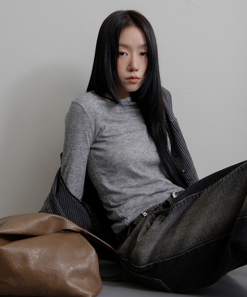 3.3 Field Trip （3.3フィールドトリップ）の「3.3 Field Trip／ツートンデニムパンツ（デニムパンツ・レディース・ブラック/ブルー・SMALL）」の16枚目の写真