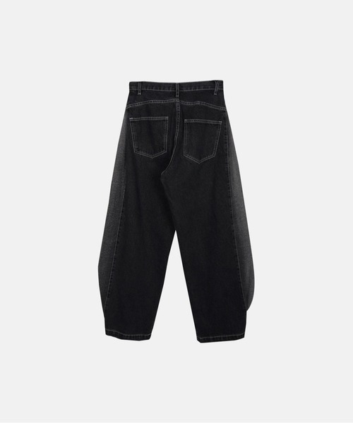 3.3 Field Trip （3.3フィールドトリップ）の「3.3 Field Trip／ツートンデニムパンツ（デニムパンツ・レディース・ブラック/ブルー・SMALL）」の8枚目の写真