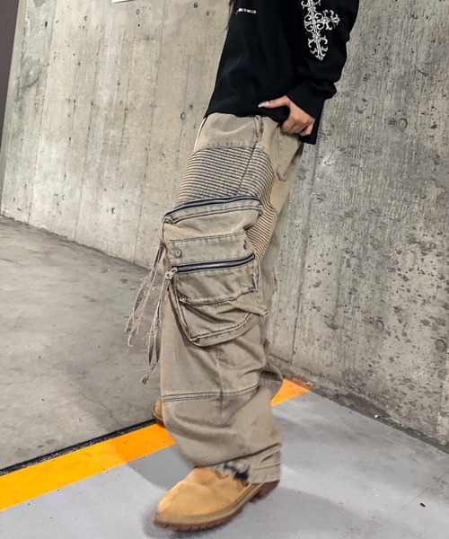 A'GEM/9 × .kom 『A'GEM/9/エージェムナイン』 蛇腹カーゴパンツ