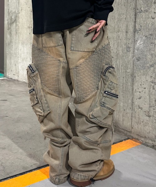 A'GEM/9 × .kom 『A'GEM/9/エージェムナイン』 蛇腹カーゴパンツ A'GEM