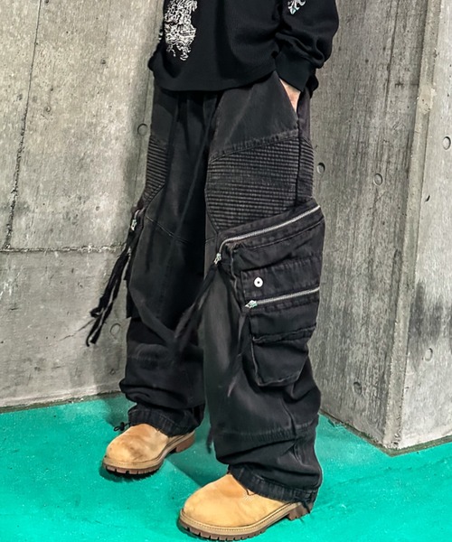 A'GEM/9 × .kom 『A'GEM/9/エージェムナイン』 蛇腹カーゴパンツ A'GEM