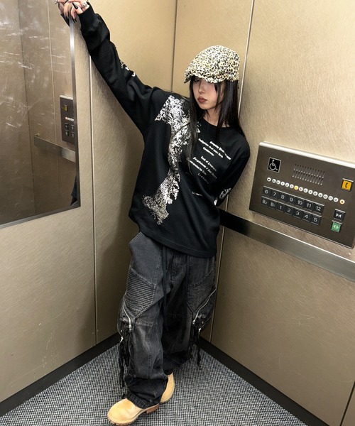 A‘gem 9（エージェムナイン）の「A'GEM/9 × .kom 『A'GEM/9/エージェムナイン』 蛇腹カーゴパンツ（カーゴパンツ・メンズ・ライトブルー/ブラック・FREE）」の4枚目の写真