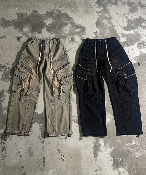 A‘gem 9（エージェムナイン）の「A'GEM/9 × .kom 『A'GEM/9/エージェムナイン』 蛇腹カーゴパンツ（カーゴパンツ・メンズ・ライトブルー/ブラック・FREE）」の18枚目の写真