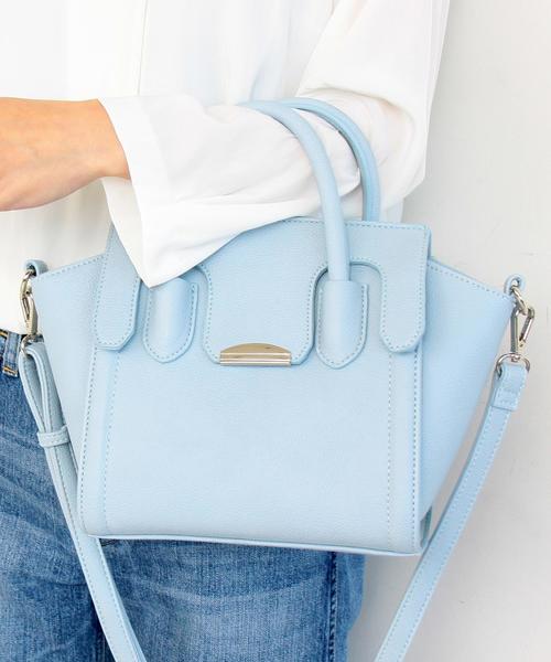 BEAUTY&YOUTH UNITED ARROWS（ビューティーアンドユースユナイテッドアローズ）の「BY∴ フラップメタルミニトートバッグ 2 -2WAY-  ◆（トートバッグ・レディース・モカ/ブラック/オフホワイト/ライトグレー/ライトブルー/オリーブ・ﾌﾘ-/FREE）」の6枚目の写真