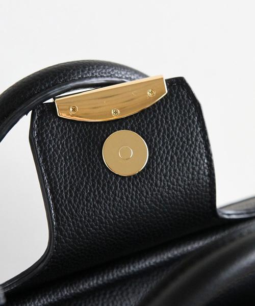 BEAUTY&YOUTH UNITED ARROWS（ビューティーアンドユースユナイテッドアローズ）の「BY∴ フラップメタルミニトートバッグ 2 -2WAY-  ◆（トートバッグ・レディース・モカ/ブラック/オフホワイト/ライトグレー/ライトブルー/オリーブ・ﾌﾘ-/FREE）」の9枚目の写真