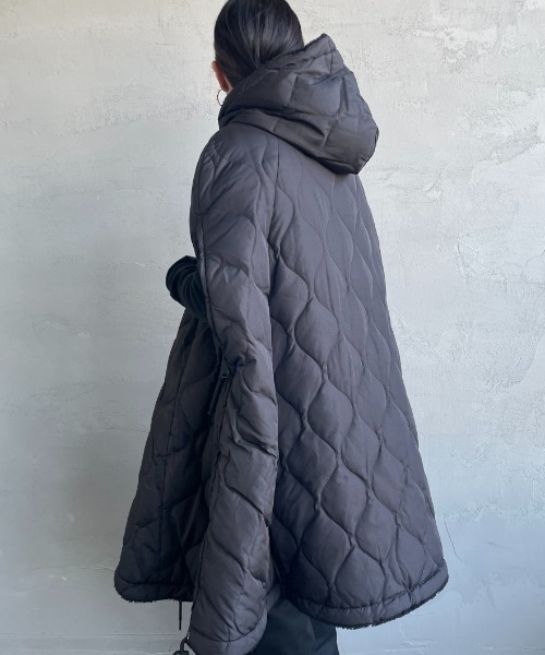 WEB限定】[TAION/タイオン] MILITARY キルティングダウンケープ
