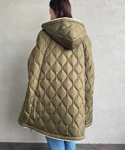 WEB限定】[TAION/タイオン] MILITARY キルティングダウンケープ