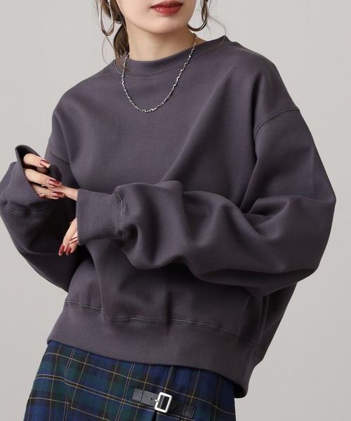 hunch(ハンチ)の「hunch シャイニー糸ステッチ プルオーバー(Tシャツ/カットソー・レディース・杢グレー/チャコール/オートミール・FREE)」の21枚目の写真