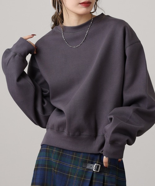 hunch(ハンチ)の「hunch シャイニー糸ステッチ プルオーバー(Tシャツ/カットソー・レディース・杢グレー/チャコール/オートミール・FREE)」の22枚目の写真