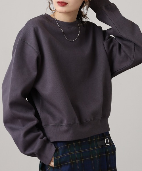 hunch(ハンチ)の「hunch シャイニー糸ステッチ プルオーバー(Tシャツ/カットソー・レディース・杢グレー/チャコール/オートミール・FREE)」の20枚目の写真