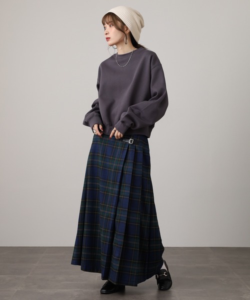 hunch(ハンチ)の「hunch シャイニー糸ステッチ プルオーバー(Tシャツ/カットソー・レディース・杢グレー/チャコール/オートミール・FREE)」の8枚目の写真