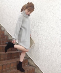 Chico | 【who's who Chico】オフタートル片畦ニットワンピース(ワンピース)