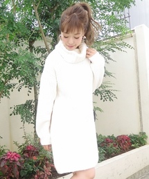 Chico | オフタートル片畦チュニック(ワンピース)