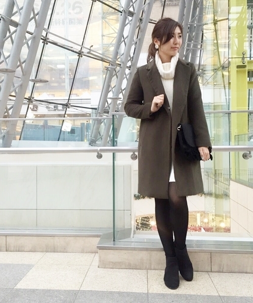 Chico（チコ）の「【who's who Chico】オフタートル片畦ニットワンピース（ワンピース・レディース・アイボリー/ベージュ/グレー・FREE）」の20枚目の写真