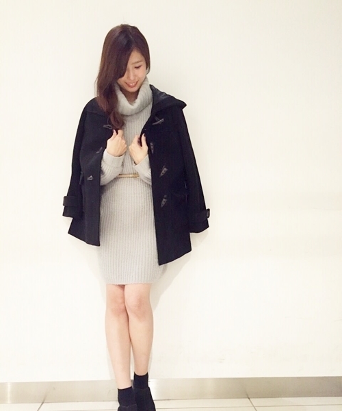 Chico（チコ）の「【who's who Chico】オフタートル片畦ニットワンピース（ワンピース・レディース・アイボリー/ベージュ/グレー・FREE）」の18枚目の写真